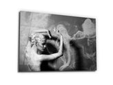 ・"Woman with Dreamy Smoke"・Glass Wall Art
